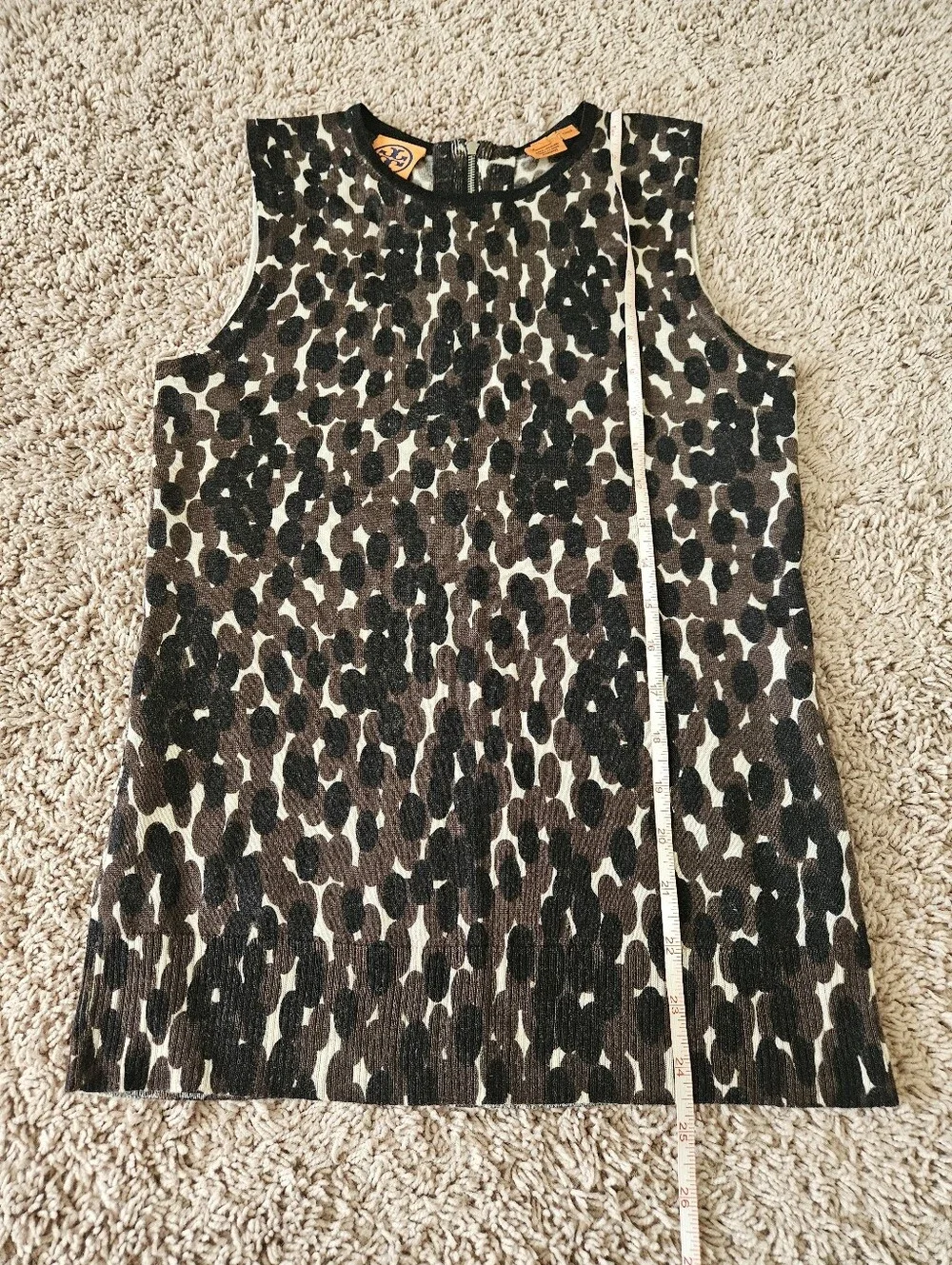 Tory Burch Women's Black And Brown Wool Tank Top Size Small